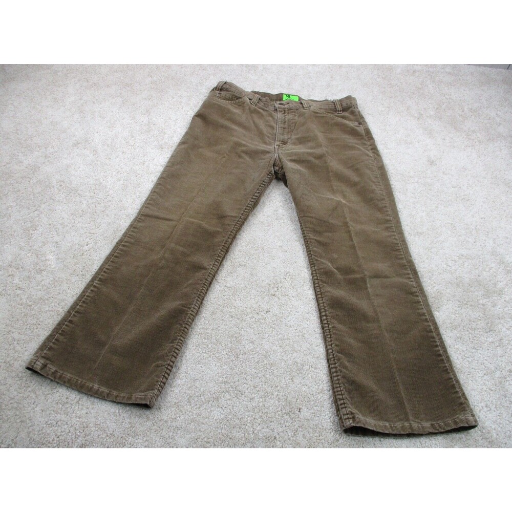 VINTAGE Levis Jeans Men 33x25 Brown White Tab Corduroy Bootcut Western 80s USA - Picture 3 of 14